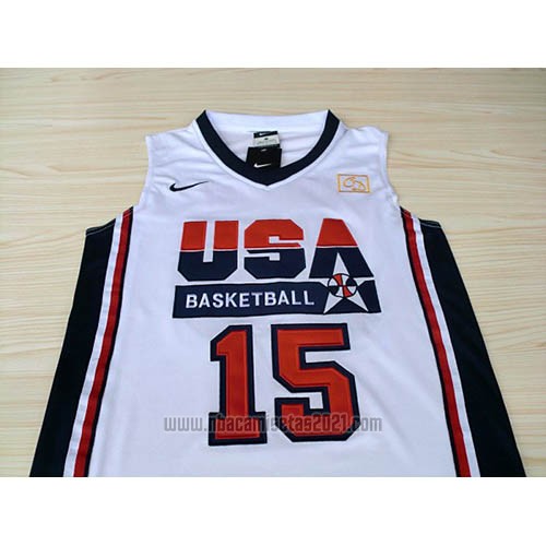 Camiseta USA 1992 Carmelo Anthony #15 Blanco